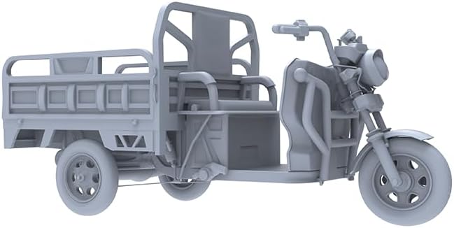MRY-SFW Yao's Studio LYTA350038 1/350 Unpainted Delivery Tricycle Model - Ideal for Hobbyists (Diorama, Customization, Scale Scenes 6pcs