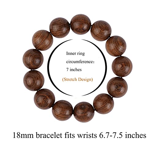 Image of Prayer Bead bracelet Mala Beaded Bracelets for Men Women 12 /15MM