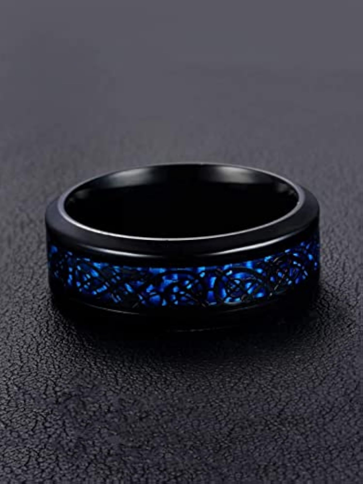 Men's Stainless Steel Celtic Dragon Combo Ring Set