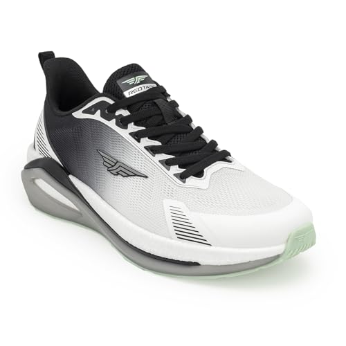 Image of Red Tape Men's Sneakers Grey Green Mesh Round Toe Lace-Up All-Day Comfort