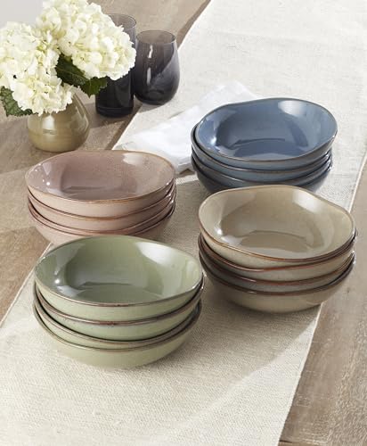 Image of Oneida Organic Shades Clay Stoneware Pasta Bowl Set for 4, 34.5oz