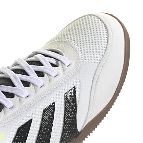 adidas Mixte Enfant Predator League Indoor Football Boots Kids, Cloud White/Core Black/Lucid Lemon, 34 EU