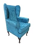 EURODIVANI Orthopaedic high seat chair 21 inch seat height in teal colour, firm and comfortable, ideal for the disabled or recovering from an operation or accident TEAL