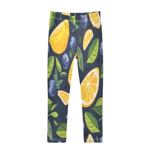 Toddler Girls Leggings Printed Yoga Pants Leggings Lemon Blueberry for Kids
