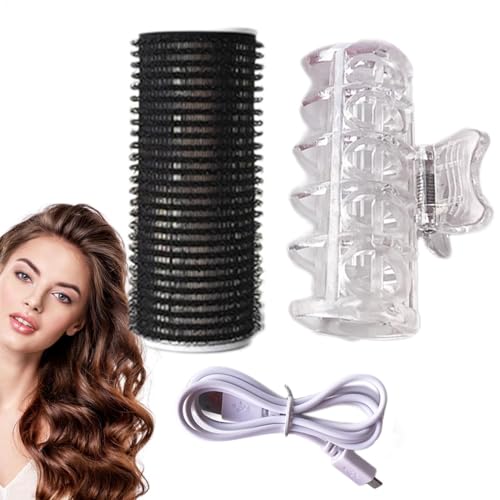Sellf Rulli Elettrici - Bigodini con frange | Bigodini adesivi portatili Sellf, strumenti per lo styling, ottenere facilmente ricci impeccabili a calore istantaneo per capelli