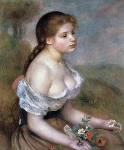 Affiche Renoir Fille aux fleurs 60x90cm pour habiller un grand mur vide de chambre