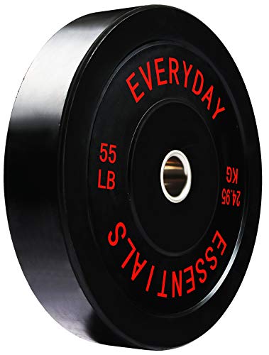 Image of BalanceFrom Olympic Rubber Bumper Weight Plate Set with Steel Hub Inserts - 2-Inch Hole Plates for Strength Training, Powerlifting, and Weightlifting at Home, Garage, or Commercial Gym