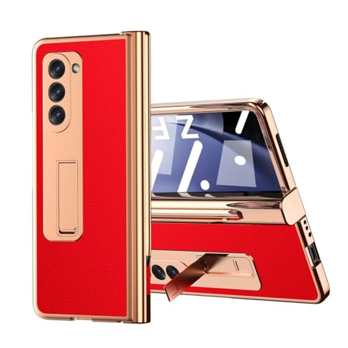Étui Cuir Samsung Z Fold 3 Rouge : Protection Intégrale Rigide Chic