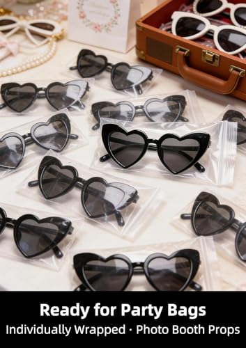 Lunettes cœur rétro EVJF et mariage champêtre chic pour invitées