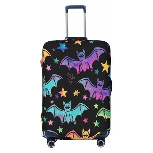 Neon Star Bat Travel Luggage Cover Elastic Suitcase Covers Washable Anti Scratch Luggage Dust Covers Protector, Fits 29-32 inch Luggage, XL
