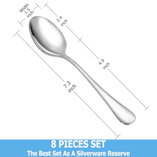 Mutnitt 8 Pcs Tablespoon Spoon Set, Premium Food Grade Stainless Steel Spoons thumb #1