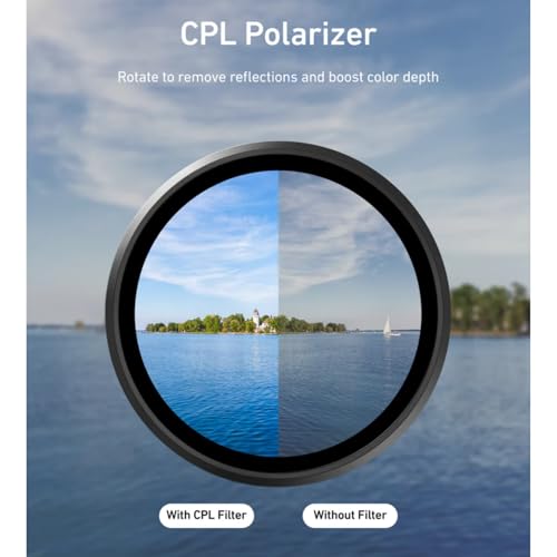 Image of TELESIN CPL ND Filter Kit for DJI Osmo Action 6, 4 Pack CPL ND8 ND16 ND32 Action 6 Filter, Snap-On Neutral Density Polarising Filter, HD Optical Glass /Multi-Coated Filters