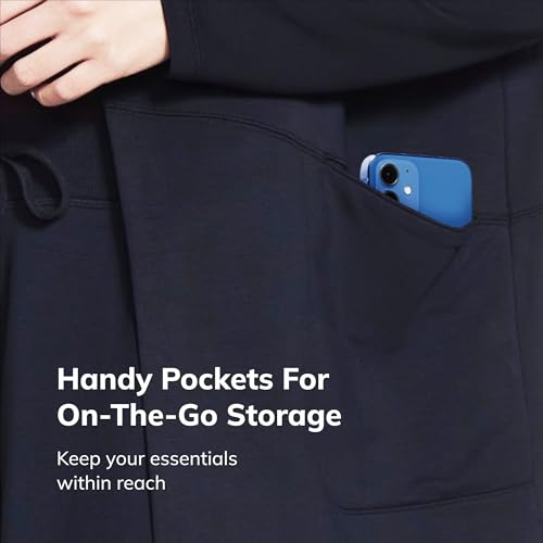 Skechers Women's Skechluxe Restful Hoodigan Hooded Cardigan, Black, Small