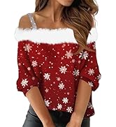Pull De Noel Femme,Chemise Noel Femme Manches Longues Col V Fourrure Moche Drole Original Tunique Rigolo Chic Lumineux Christmas Chemise Dcontracte Noir  A3245c5a Ea70 5a9e A094 9af1e57eb14a
