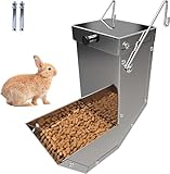 304 Edelstahl Automatischer Futterspender für Käfig Haustiere Schwerkraft-Futterstation für Kaninchen,Igelhaus, Vögel, Chinchilla Katzen, Frettchen und andere Kleintiere