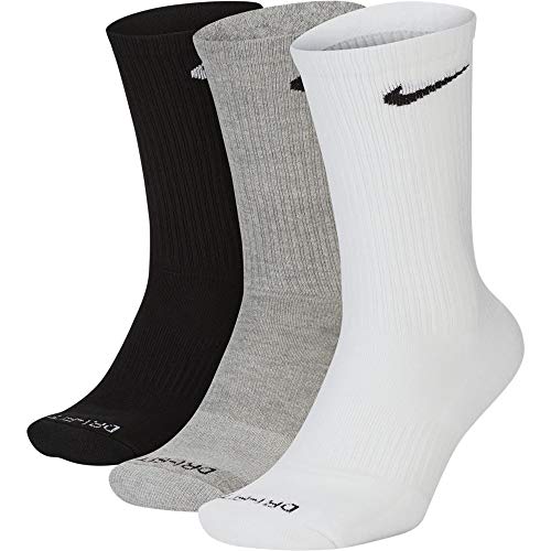 Nike Mens Everyday Plus Cushion Crew Socks (3 Pair) Multicolor (913) Size X-Large(12-15)