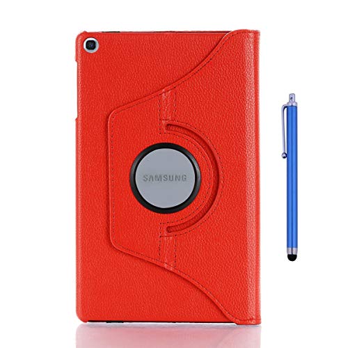 Funda Flyorigin Compatible con Galaxy Tab A 10.1(2019)Piel sintética de primera calidad,multifunción,funda de soporte de 10,1 "Rotación de 360 grados,con función de despertador automático+Stylus pluma Cover