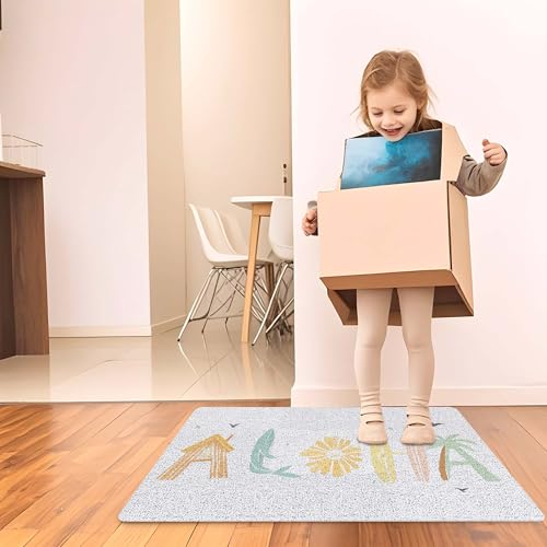 RYYCDOI Summer Beach Door Mat, Aloha Tropical Coastal Doormat Outdoor Indoor Entrance Porch, Beach Outdoor Mat, Summer Ocean Beachy Welcome Mats for Front Door, 17x30 Inch - Image 6