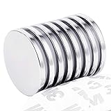 Grtard Powerful Neodymium Disc Magnets, Strong, Permanent, Rare Earth Magnets. Fridge, DIY, Building, Scientific, Craft, and Office Magnets, 1.26