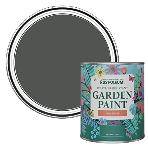Rust-Oleum Grey Mould-Resistant Garden Paint In Satin Finish - Graphite 750ml