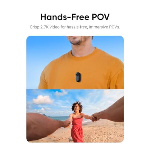 Insta360 GO 3 128GB Creator Kit Black – Small & Lightweight Action Camera, Portable and Versatile, Hands-Free POV, Mount Anywhere, Stabilization, Multifunctional Action Pod, Waterproof