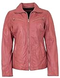 pflanzlich gegerbtes Leder/ Umlegekragen/ schließen lässt sich diese Jacke über einen Reißverschluss/ zwei seitliche Taschen mit Reißverschluss/