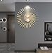 Large Wall Clocks for Living Room Decor 24 Inch Gold Starburst Wall Clock, Silent Non-Ticking Metal Wall Clocks Battery Operated, Mid Century Boho Farmhouse Modern Art Decor for Bedroom Office