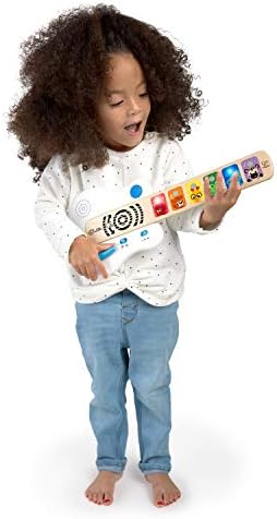 Baby Einstein Strum Along Songs Magic Touch Wooden Musical Light Up Toy Guitar with Whammy Bar, Age 6 Months+