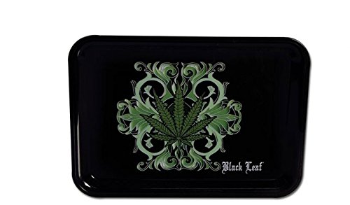 altrado Headshop Black Leaf' Mixing Tray 'Leaf'