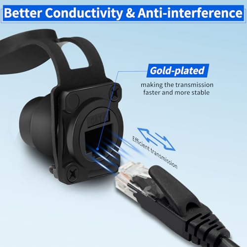 Conectores RJ45 Pass Through D-Type, 2 pcs miniatura 5