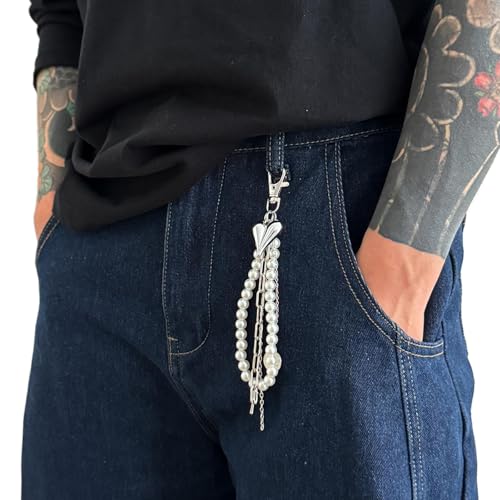 Pantalones hipster con perlas blancas para un look urbano y casual en tu rutina 3