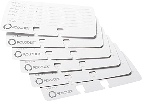 Rolodex(R) Card File Refills, 2 1/4" x 4", Printed, White, Pack Of 100