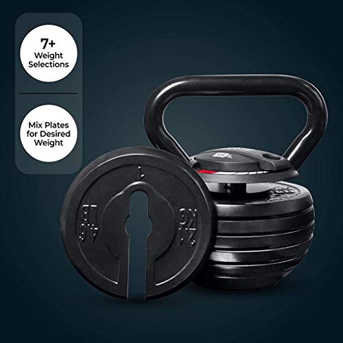 Kettlebell de 18 Kg Réglable et Haltère de Musculation Petit Espace