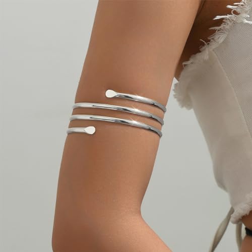 Image of Long tiantian Gold Arm Cuff Upper Arm Armband Greek Goddess Costume Jewelry