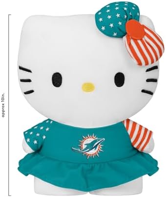 FOCO Miami Dolphins NFL USA Bow Hello Kitty® Americana Plush - 2