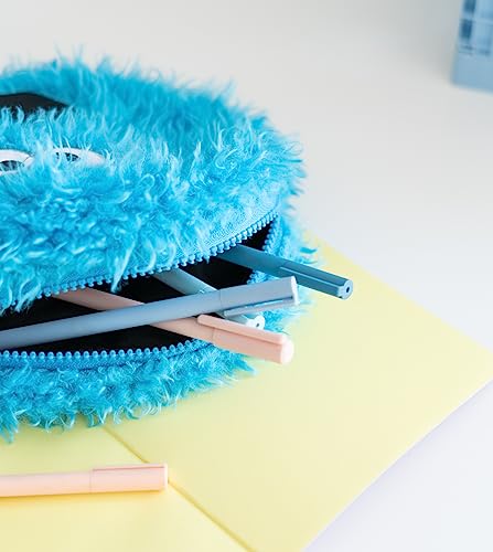 Grupo Erik: Astuccio Sesame Street - Cookie Monster Peluche, Astuccio In Tessuto Felpato, 21 X 13,5 X 7 Cm, Astuccio Sesame Street, Cookie Monster Gadget, Cookie Monster Puppet - 5