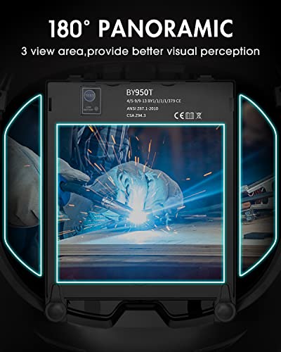 Andeli Welding Helmet,Welding Hood Auto Darkening With Large Viewing Screen 3.94"X3.74",4 Arc Sensor Clear Vision True Color Welding Mask,Comfortable Lightweight Welder Helmet(Star Blue) #TOP2