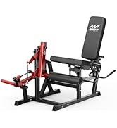 Mikolo Leg Extension and Curl Machine, Adjustable Leg Curl Machine for Home Gym, Seated Leg Exten...