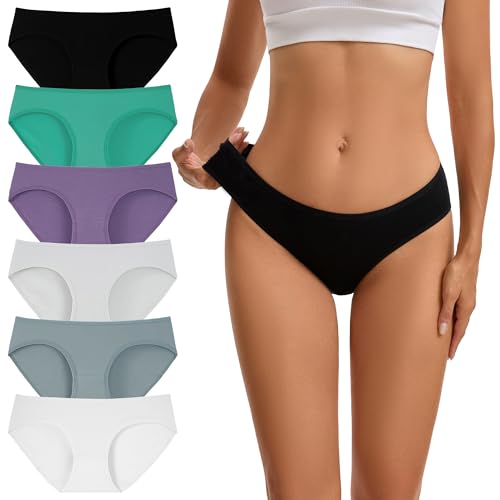 Image of INNERSY Women's Cotton Underwear Low Rise Hipster Panties 6-Pack