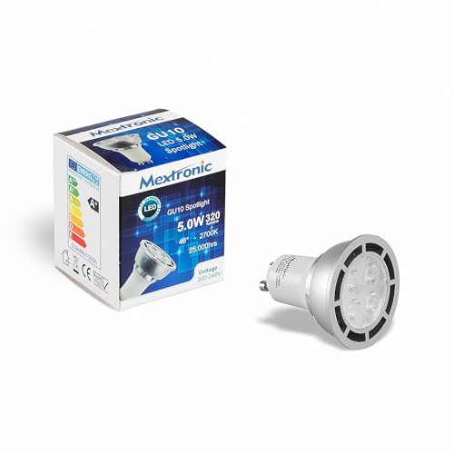 Mextronic LED Strahler Leuchmittel LED Spot 5W GU10/PAR16 Warmweiß (2700K) 320 LM