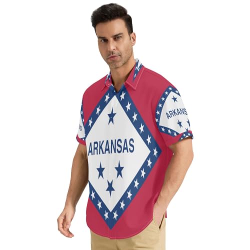 Chemises d'été respirantes GuoChe pour homme taille S imprimé Arkansas