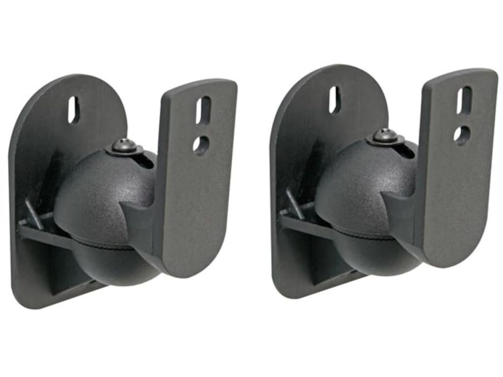 Soporte de pared para altavoces que soluciona la falta de espacio con diseño resistente de 2 piezas 4