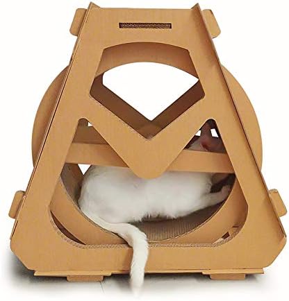 Amazon 環境段ボール製 ペット用家具 猫の家具 猫用クライミングフレーム猫用トイレ猫用 クライミングホイールキャットランニングマシン ウォールキャットトイ 猫研削爪 S Hongzy キャットタワー 通販