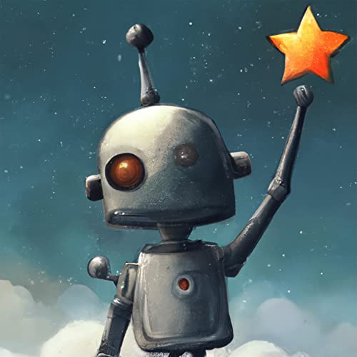 Ginfonr 5D Diamond Art Painting Kits Robot Star Full Drill by Number Kits, Robot DIY Paint with Diamonds Art Rhinestone Craft Decor for Home (12x12inch)