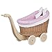 e-wicker24 Un carrello un letto per bambole in vimini, giocattolo in salice