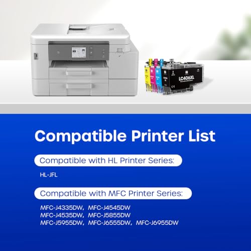 Image of LC406XL LC406 Ink Cartridges for Brother Printer Replacement for LC406 XL