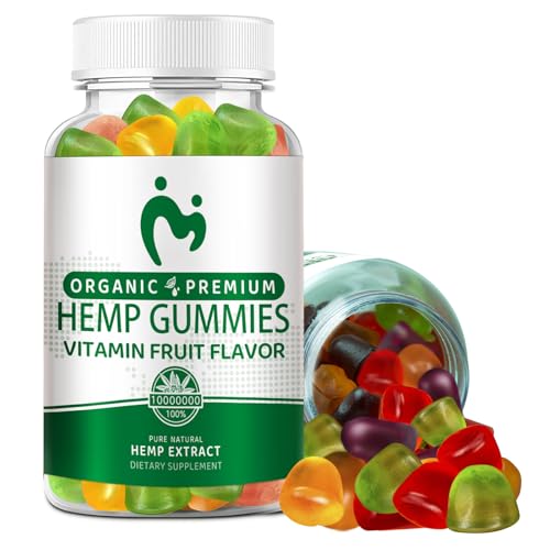 (1 Packs) Hemp Gummies Extra Strength for Pain Sleep Anxiety - High Potency Pure Organic Hmp Oil Extract Supplement - 100% Natural Advanced Hemp Gummy - Vegan Non
