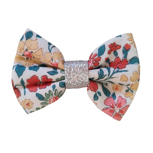 Générique - Duo mère fille barrette noeud et miroir de poche assortis - Tissu libery of London - 10 véritzbles tissus liberty au choix - Cadeau pour la fête des mères (8)