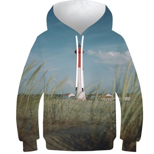 Sweat à capuche enfant pull drôle léger pour garçons et filles 11-13 ans