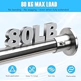 Wardlock 48cm-80cm Extendable Stainless Steel Wardrobe Rail, Adjustable Clothes Rail Pole With End Sockets. - Image 3